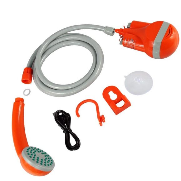 portable handheld travel camping shower pump apolegamic with water bucket 1 Set - Picture 4 of 11